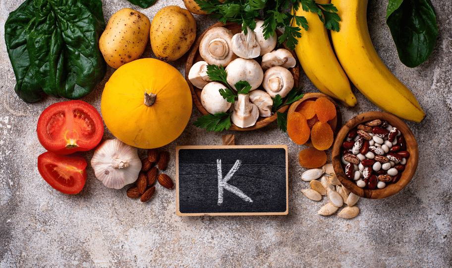 ilustracija kalija, namirnice koje obiluju kalijem