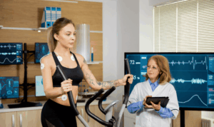 mlada sportašica na liječničkom pregledu