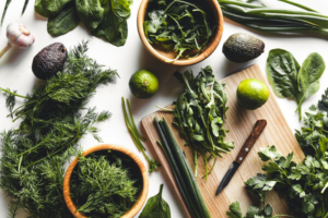 brojne zelene namirnice koje obiluju vitaminom k