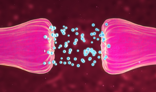 3d prikaz neurona i neurotransmitera