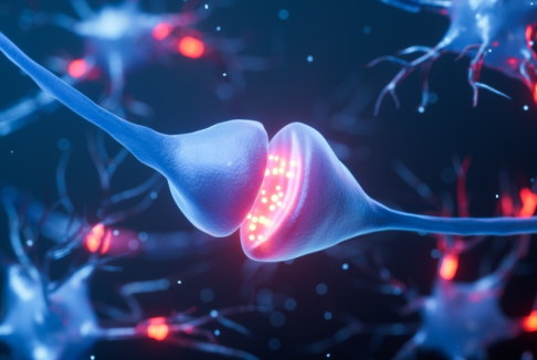 3d prikaz neurona, sinapse između njih i neurotransmitera uz pomoć kojih komuniciraju